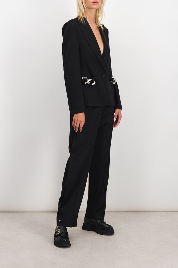 Sliver chain link tailoring blazer