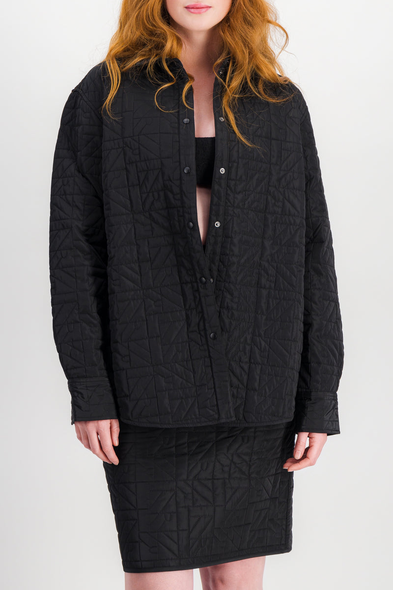 Nina Ricci - Logo quilted oversize shirt