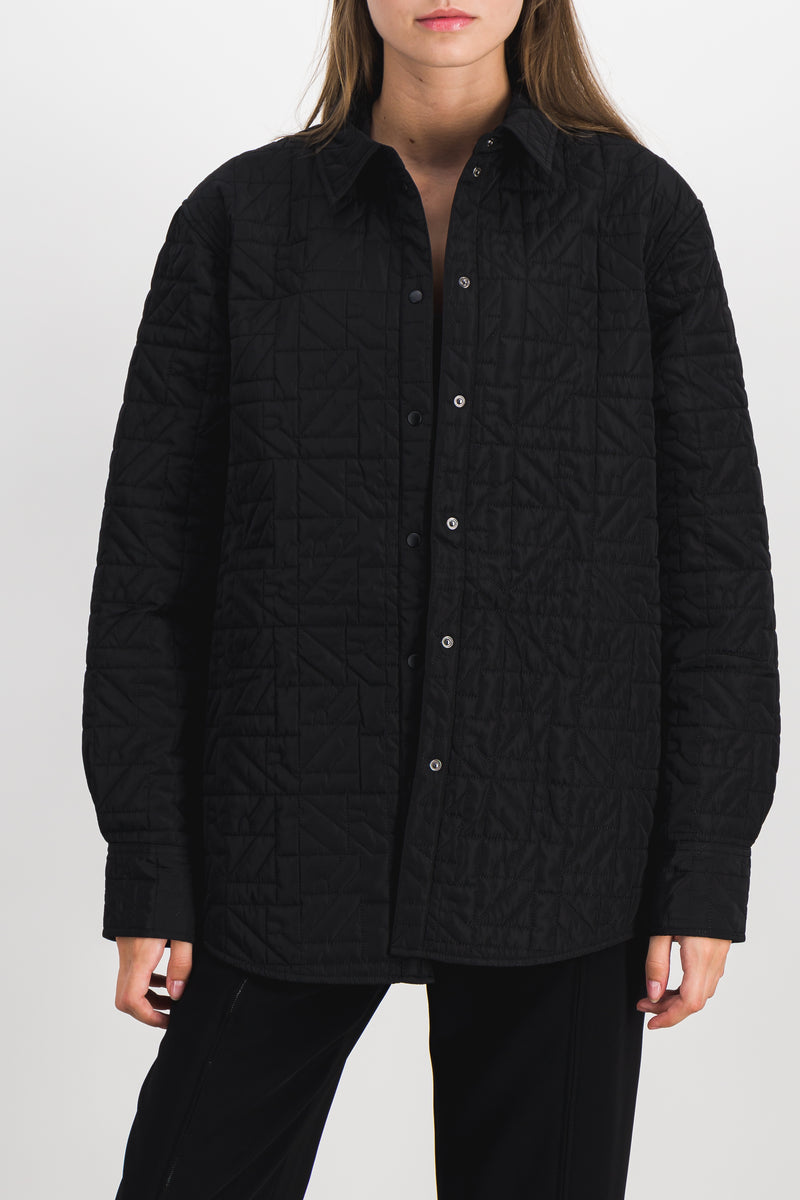 Nina Ricci - Logo quilted oversize shirt