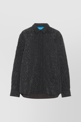 Logo quilted oversize shirt