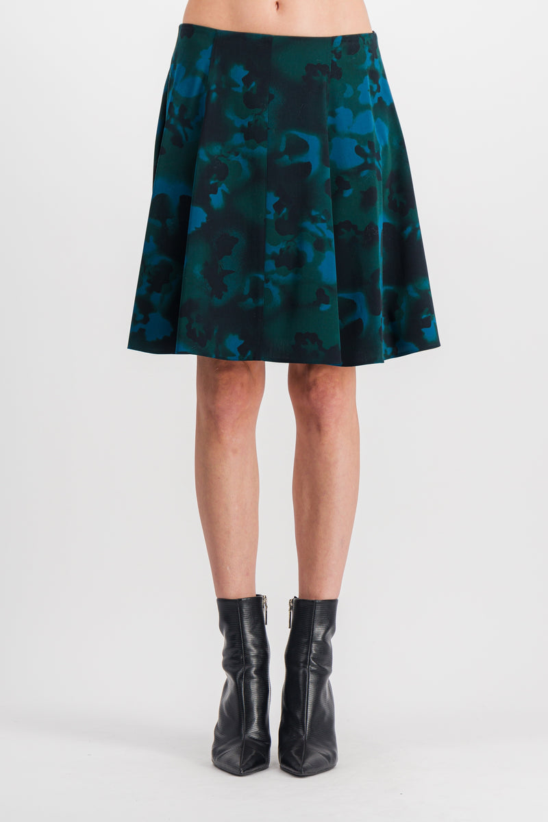 Nina Ricci - Printed pleat mini skirt