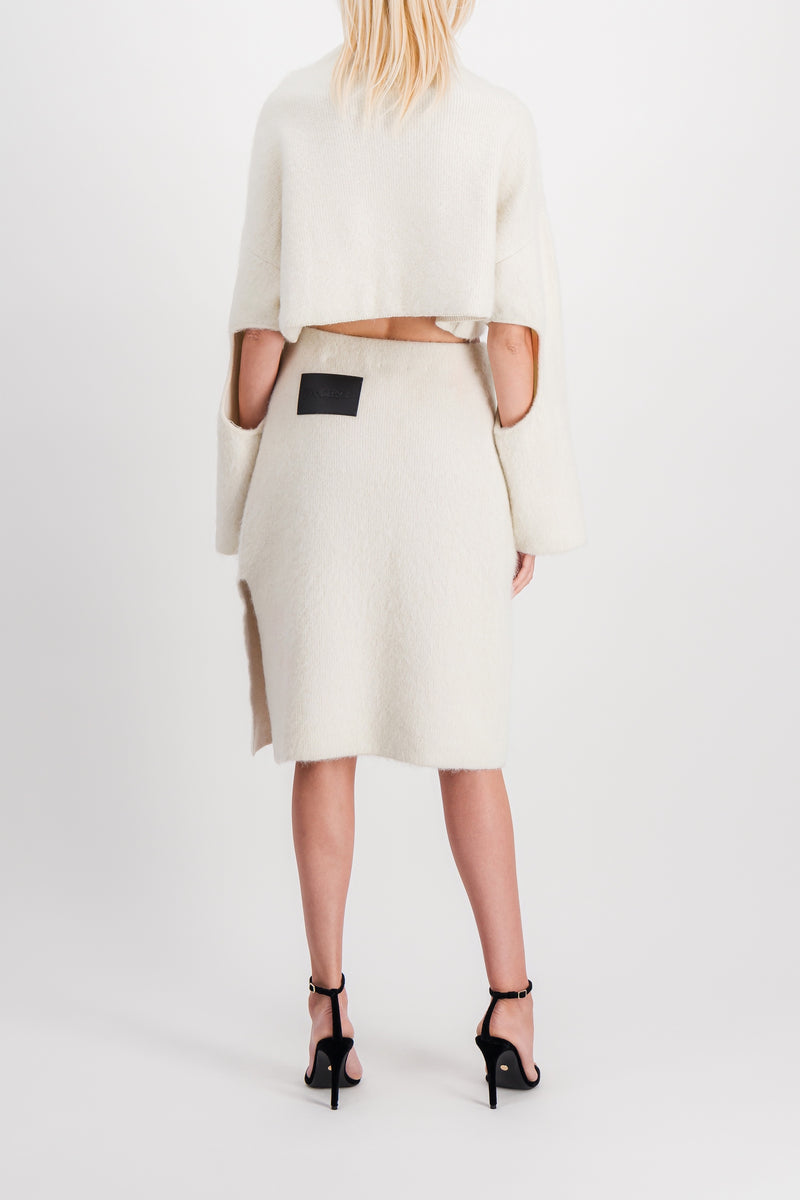 JW Anderson - Cropped high neck collar sweater
