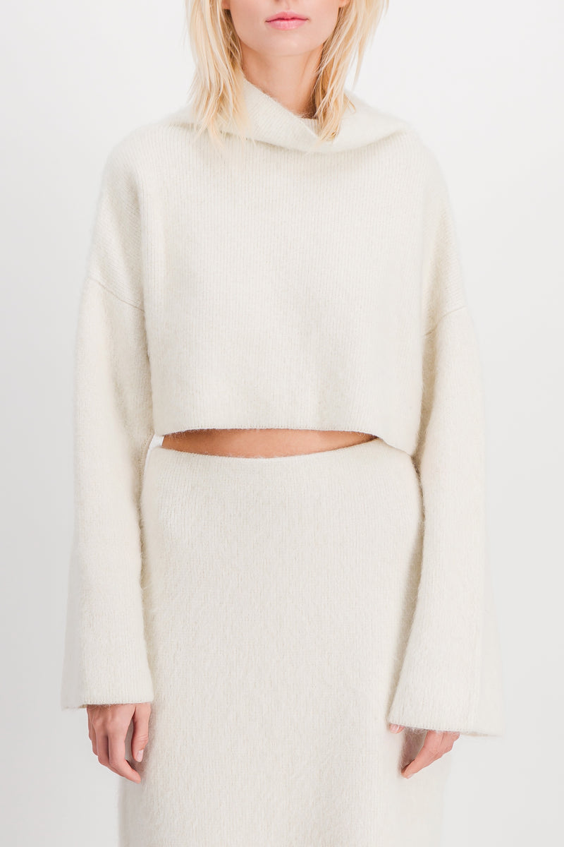 JW Anderson - Cropped high neck collar sweater