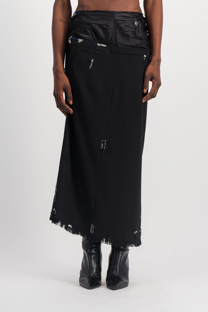 Marni - Asymmetric embellished skirt