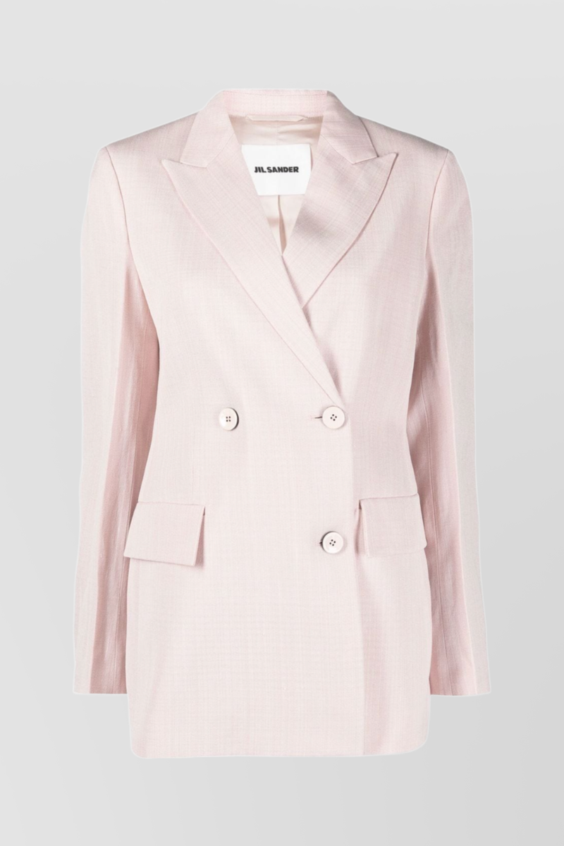 Jil Sander - Double breasted fluid silk and viscose tailoring jacket