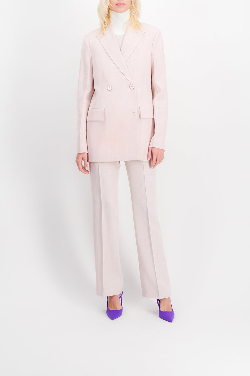 Jil Sander - Double breasted fluid silk and viscose tailoring jacket