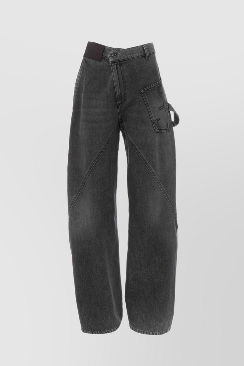 JW Anderson - Black twisted workwear jeans