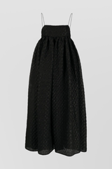 Voluminous strap midi dress