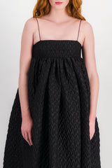 Voluminous strap midi dress