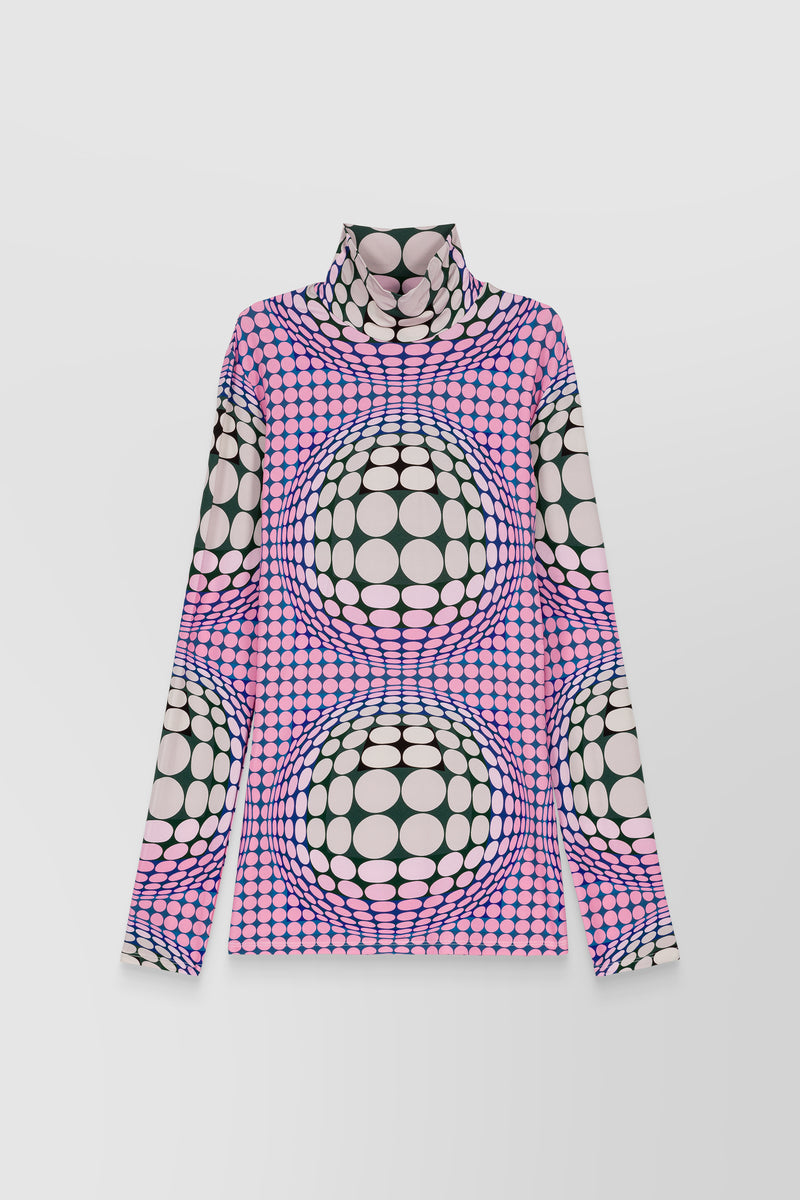 Paco Rabanne - Printed jersey bodycon longsleeved top