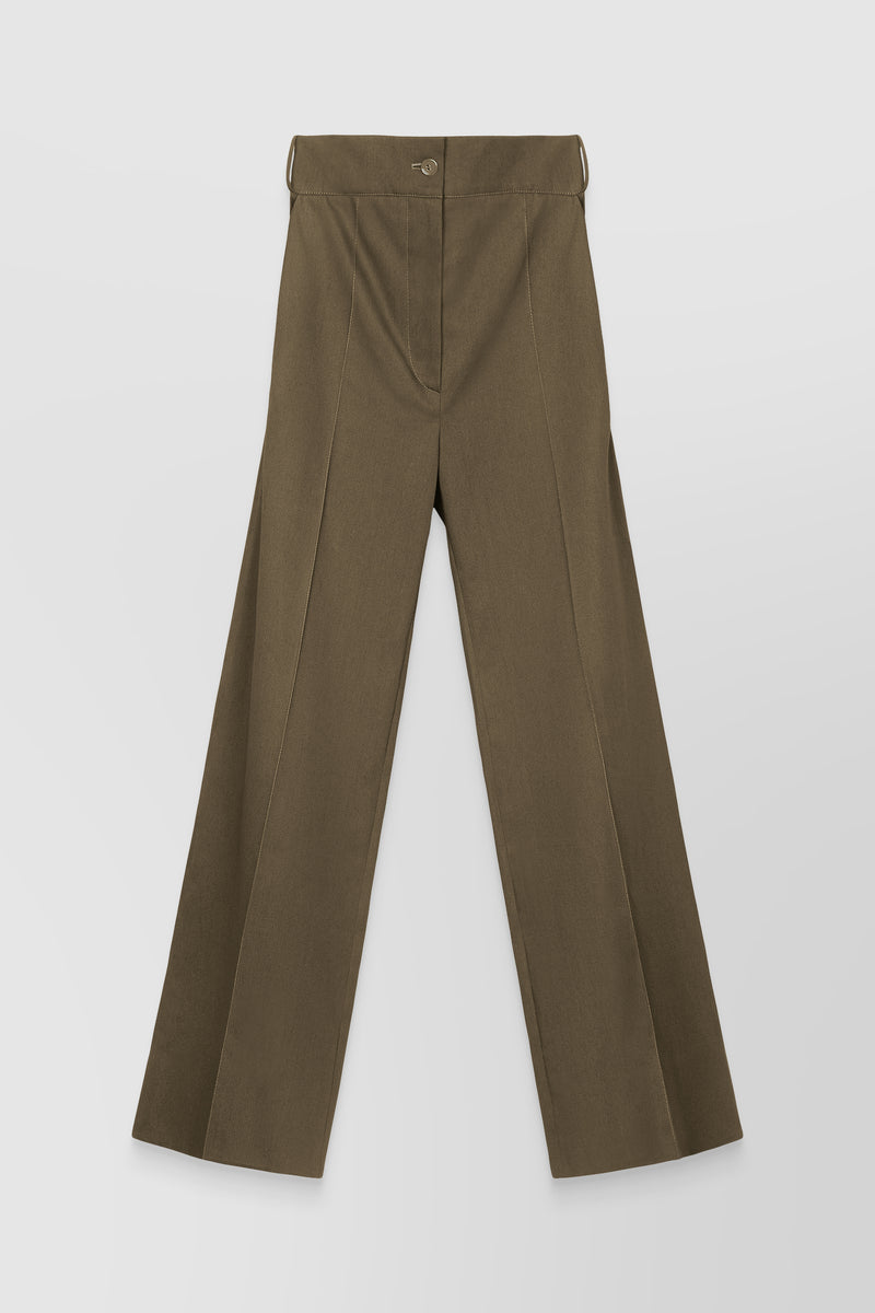 Patou - Straight leg bronze organic coton tailoring pants