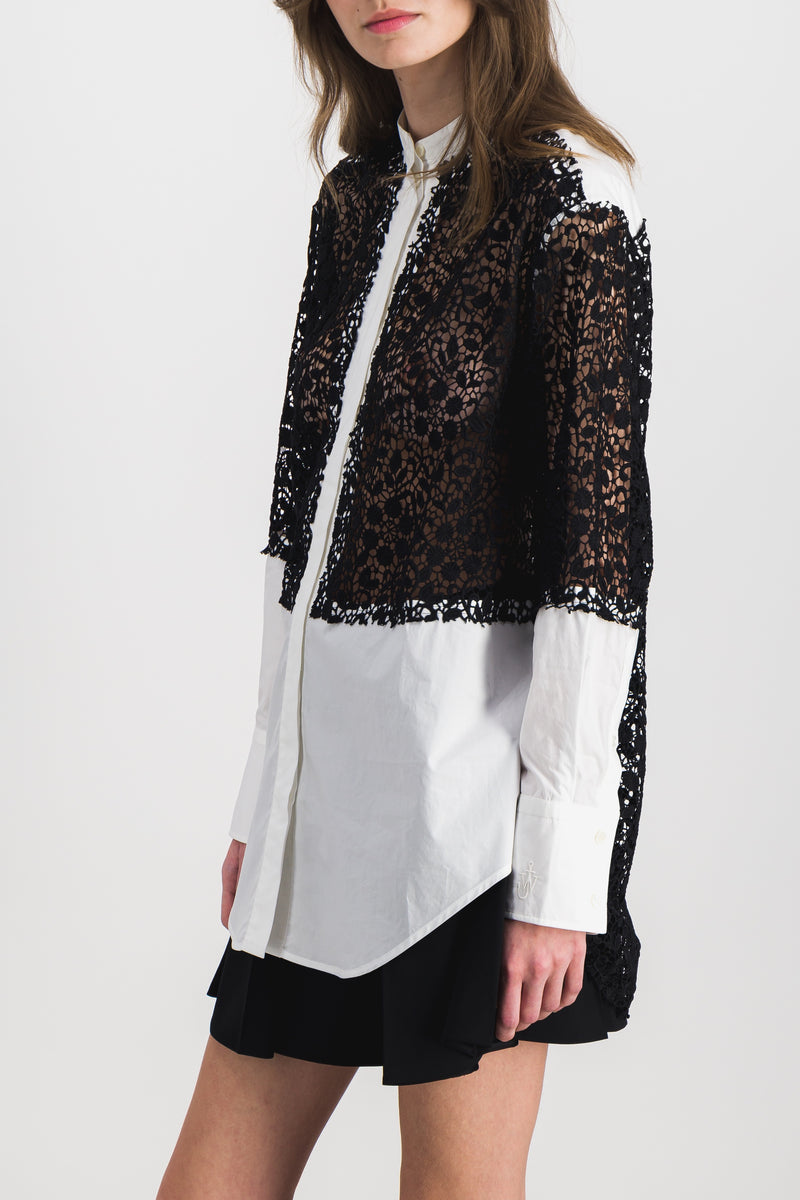 JW Anderson - Lace insert oversize shirt