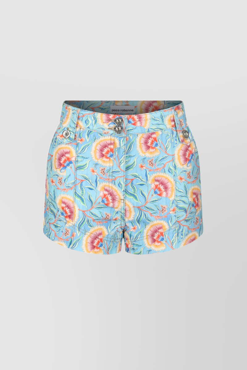 Paco Rabanne - Flower printed cotton short