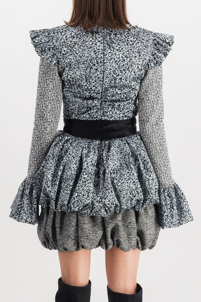 Paco Rabanne - Printed recycled light satin mini dress