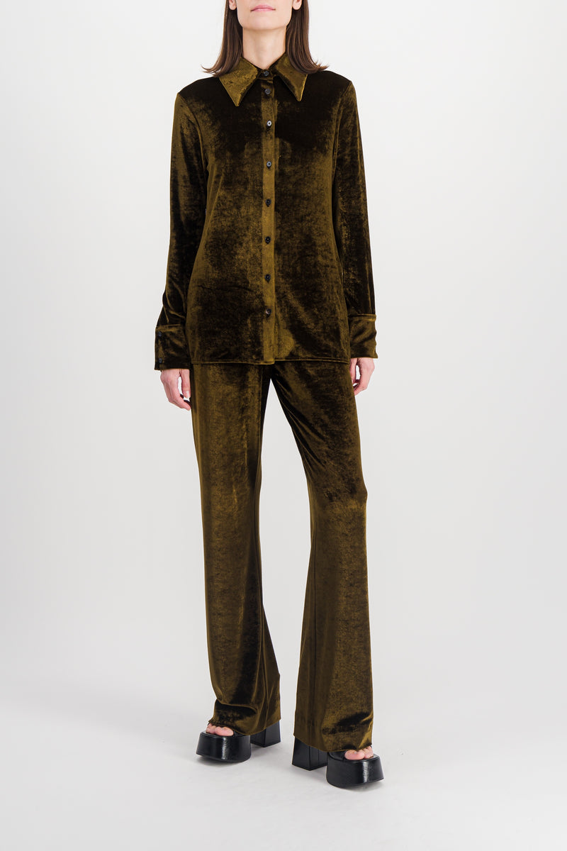 Jil Sander - Classic loose velvet shirt