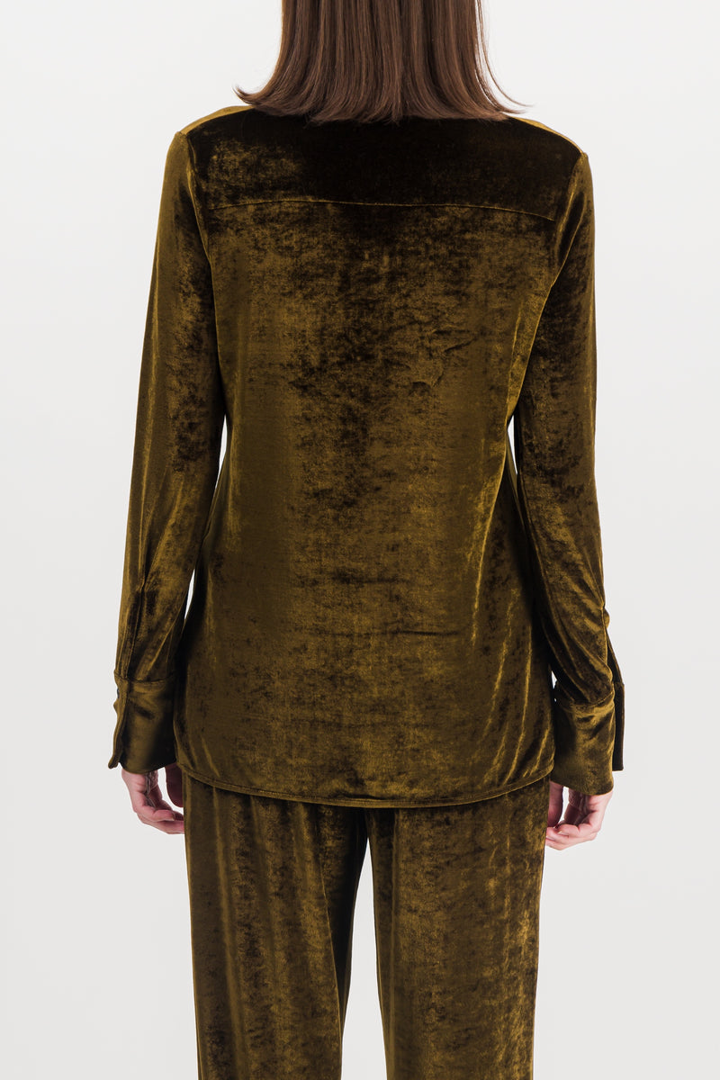 Jil Sander - Classic loose velvet shirt