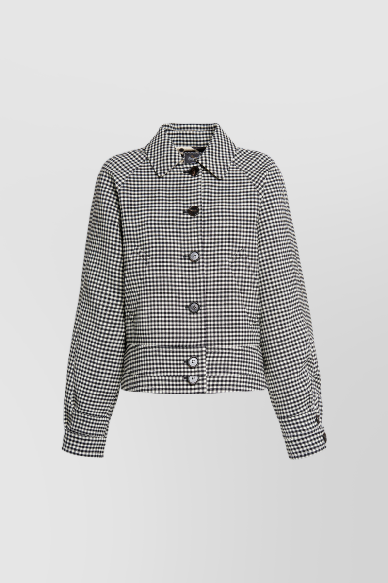 Marni - Reversible single-breasted bomber jacket with bi-pattern