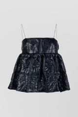 Bandeau top with bow straps